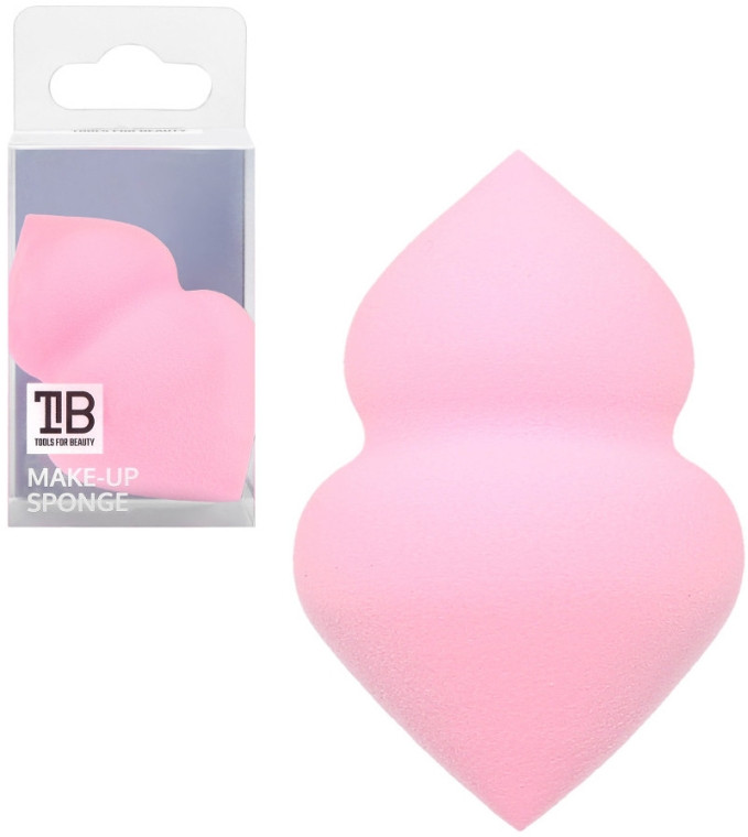 Спонж для макіяжу світло-рожевий Mimo Makeup Sponge Peg Top Light Pink 42X65 мм