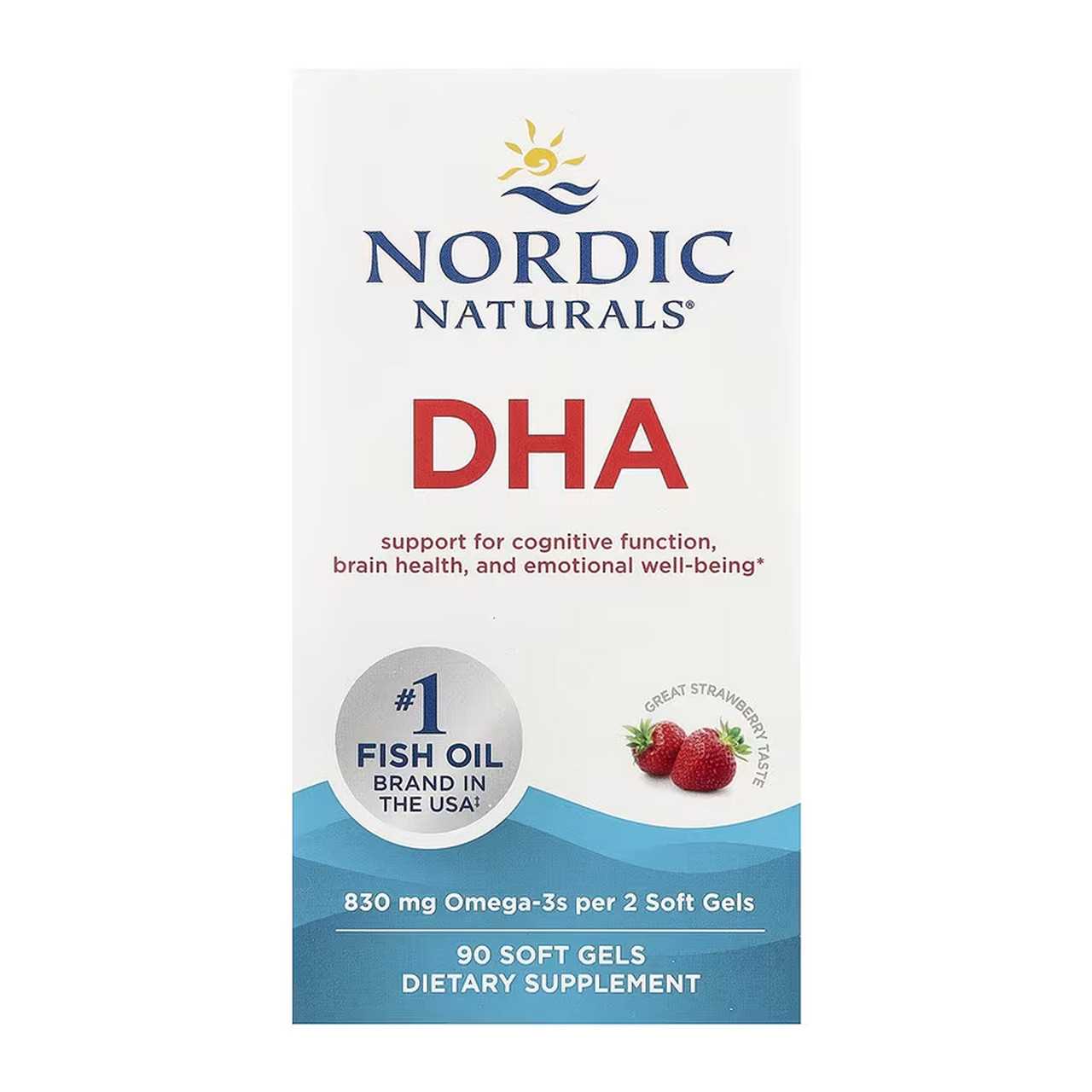 Nordic Naturals, ДКГ, полуниця, 90 капсул