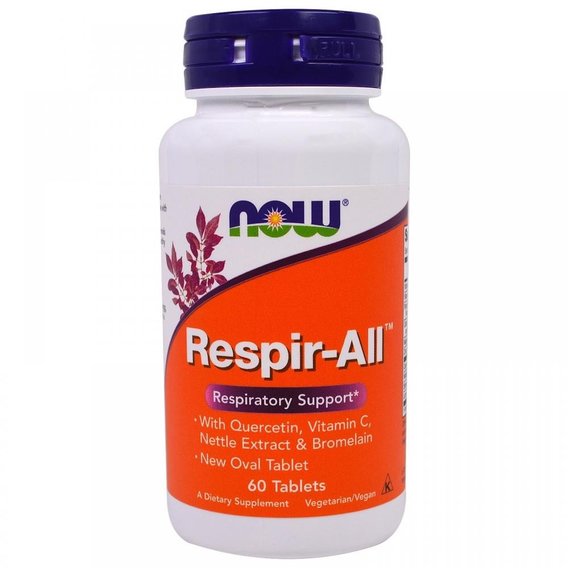 Комплекс для профілактики дихальної системи NOW Foods Respir-All 60 Tabs
