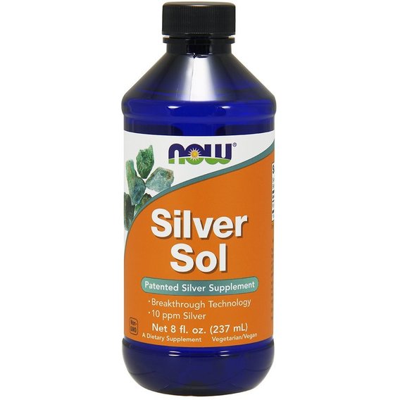 Колоїдне срібло NOW Foods SILVER SOL 10 PPM LIQUID 8 FL OZ 237 ml