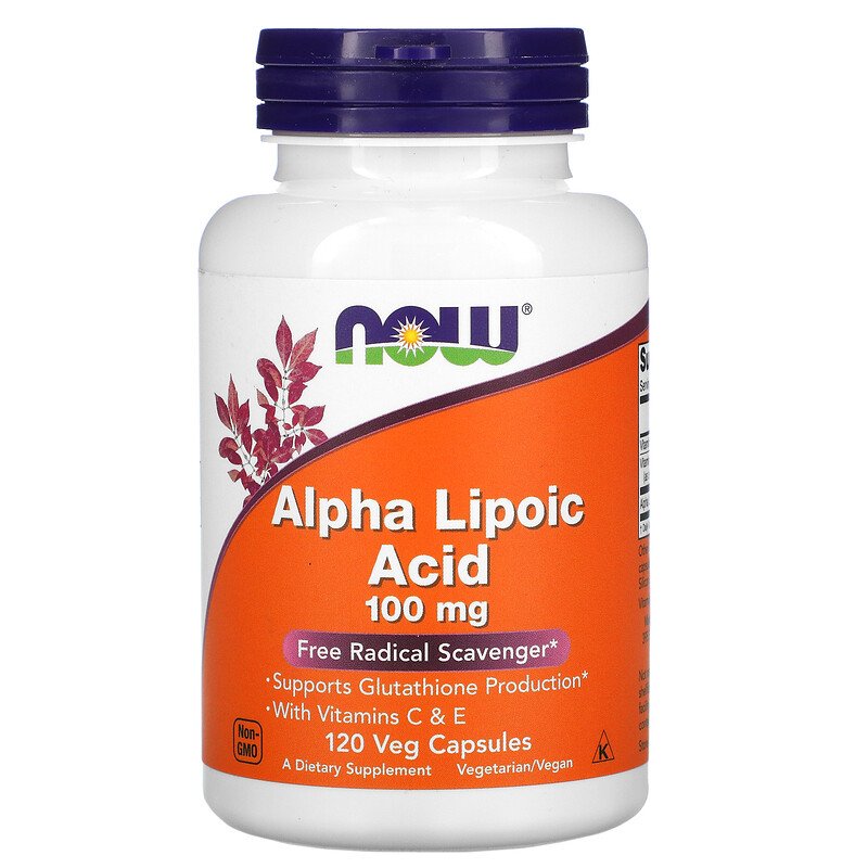 Альфа-ліпоєва кислота NOW Foods Alpha Lipoic Acid 100 mg 120 Veg Caps