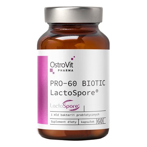 Ензими для спорту OstroVit Pharma PRO-60 BIOTIC LactoSpore 60 Caps