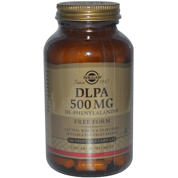 Фенілаланін Solgar DLPA Free Form 500 mg 100 Veg Caps