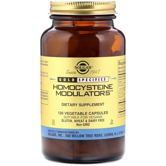 Гліцин Solgar Gold Specifics, Homocysteine Modulators 120 Veg Caps SOL01411