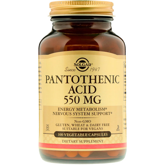 Пантотенова кислота Solgar Pantothenic Acid 550 mg 100 Veg Caps