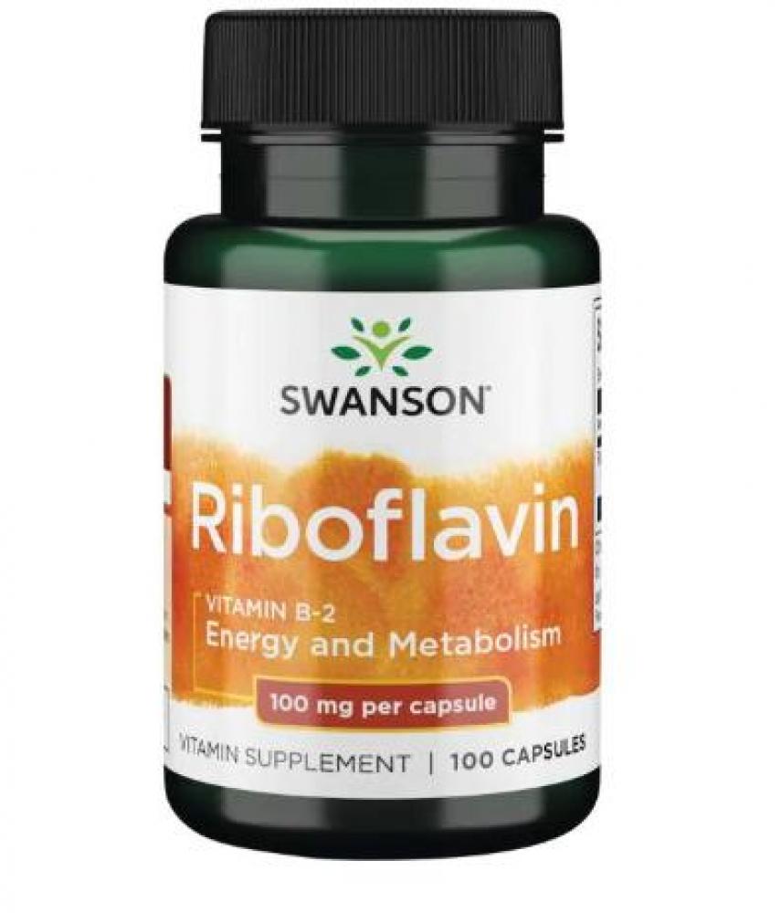 Рибофлавін Swanson Riboflavin Vitamin B-2 100 mg 100 Caps