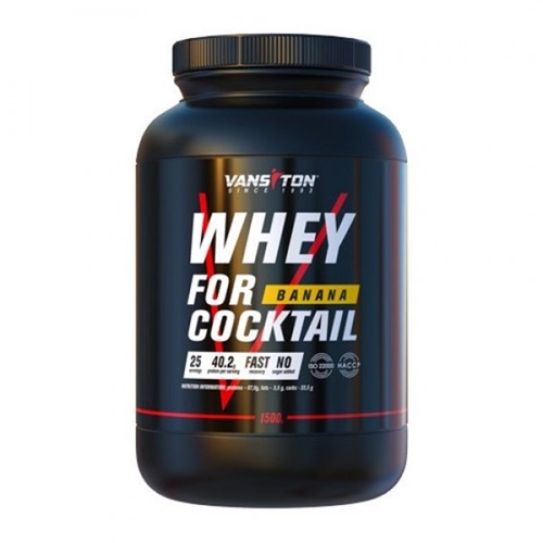 Протеїн Vansiton Whey For Cocktail 1500 g /25 servings/ Banana