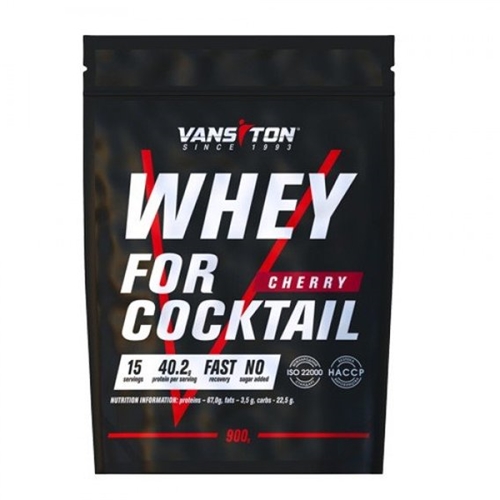 Протеїн Vansiton Whey For Coctail 900 g /15 servings/ Cherry