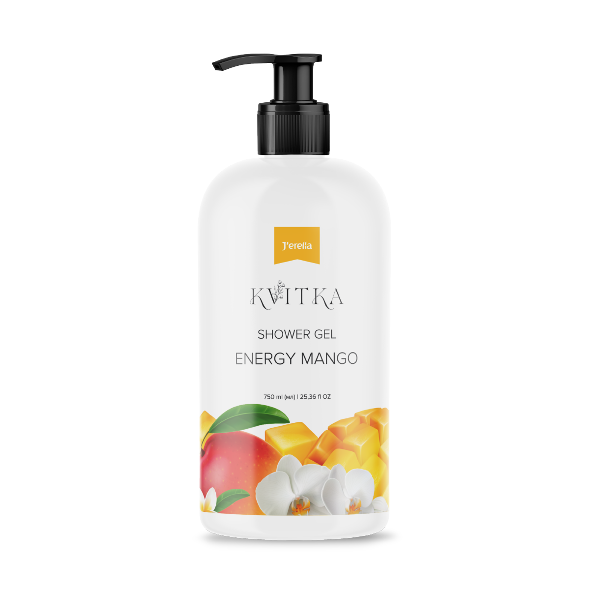 Сімейний гель для душу «ENERGY MANGO» 750 ml Jerelia KVІTKA (02635)