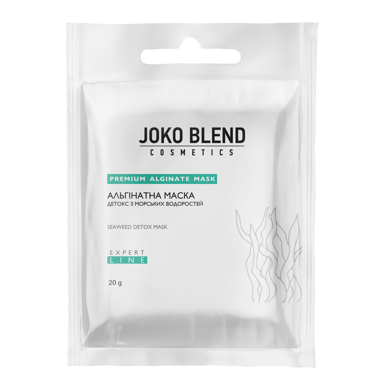АЛЬГІНАТНА МАСКА ДЕТОКС З МОРСЬКИМИ ВОДОРОСТЯМИ 20 Г Joko Blend