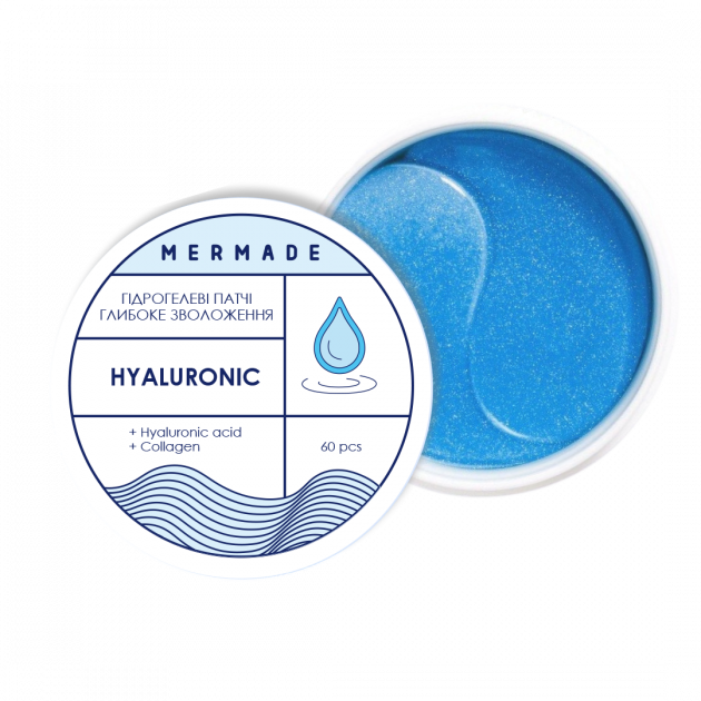 Зволожуючі гідрогелеві патчі під очі Mermade Hyaluronic 60 шт