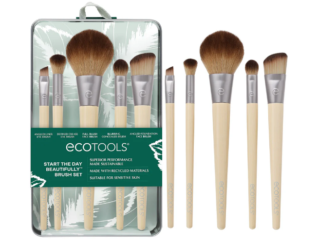 ECOTOOLS Набір пензлів для макияжу EcoTools Start The Day Beautifully Kit Почни прекрасний день