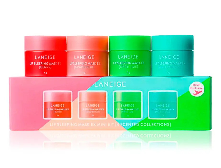 Набір нічних масок для губ LANEIGE Lip Sleeping Masks kit (мініатюри),4 х 8 мл