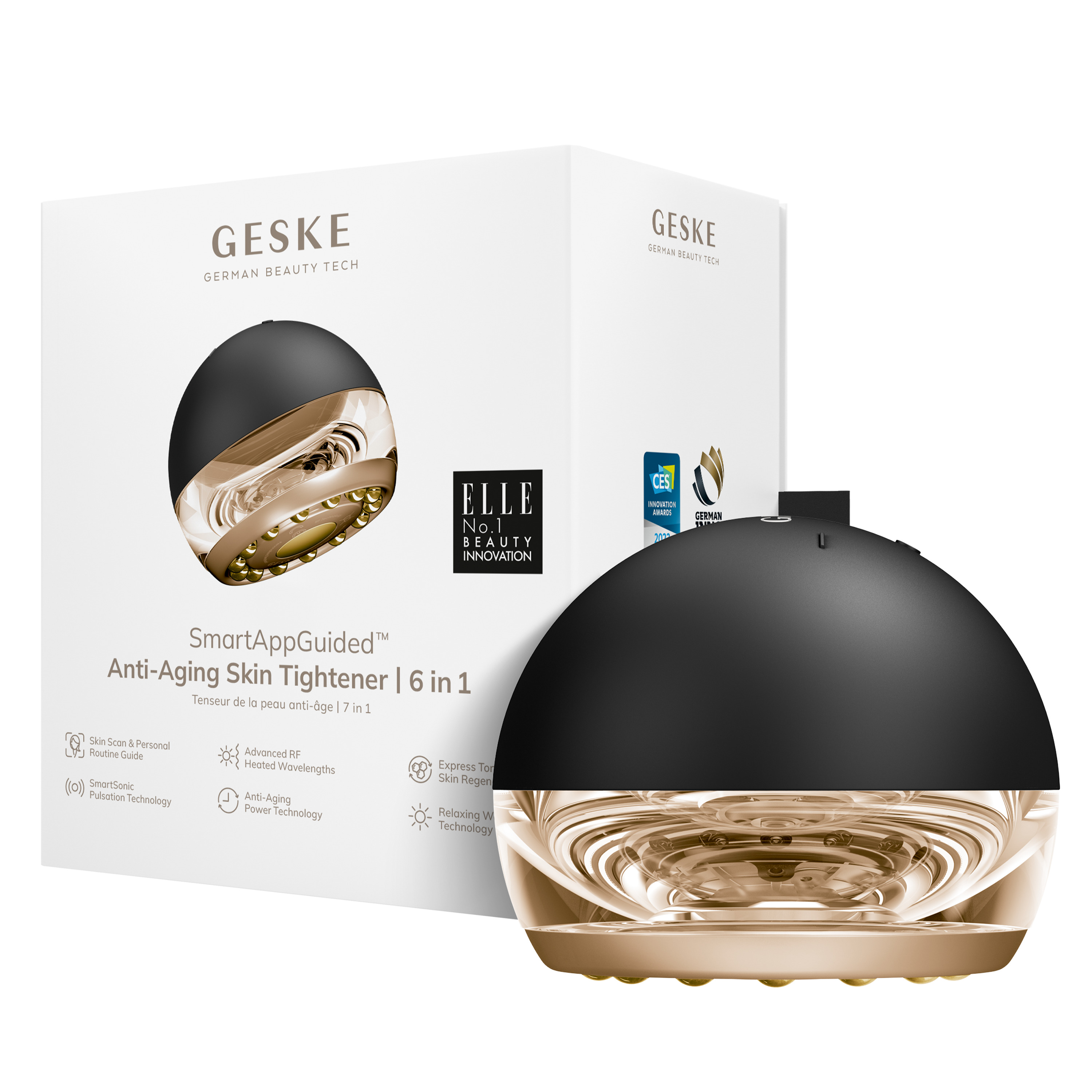 Масажер для підтяжки шкіри обличчя GESKE Anti-aging Skin Tightener 6 в 1
