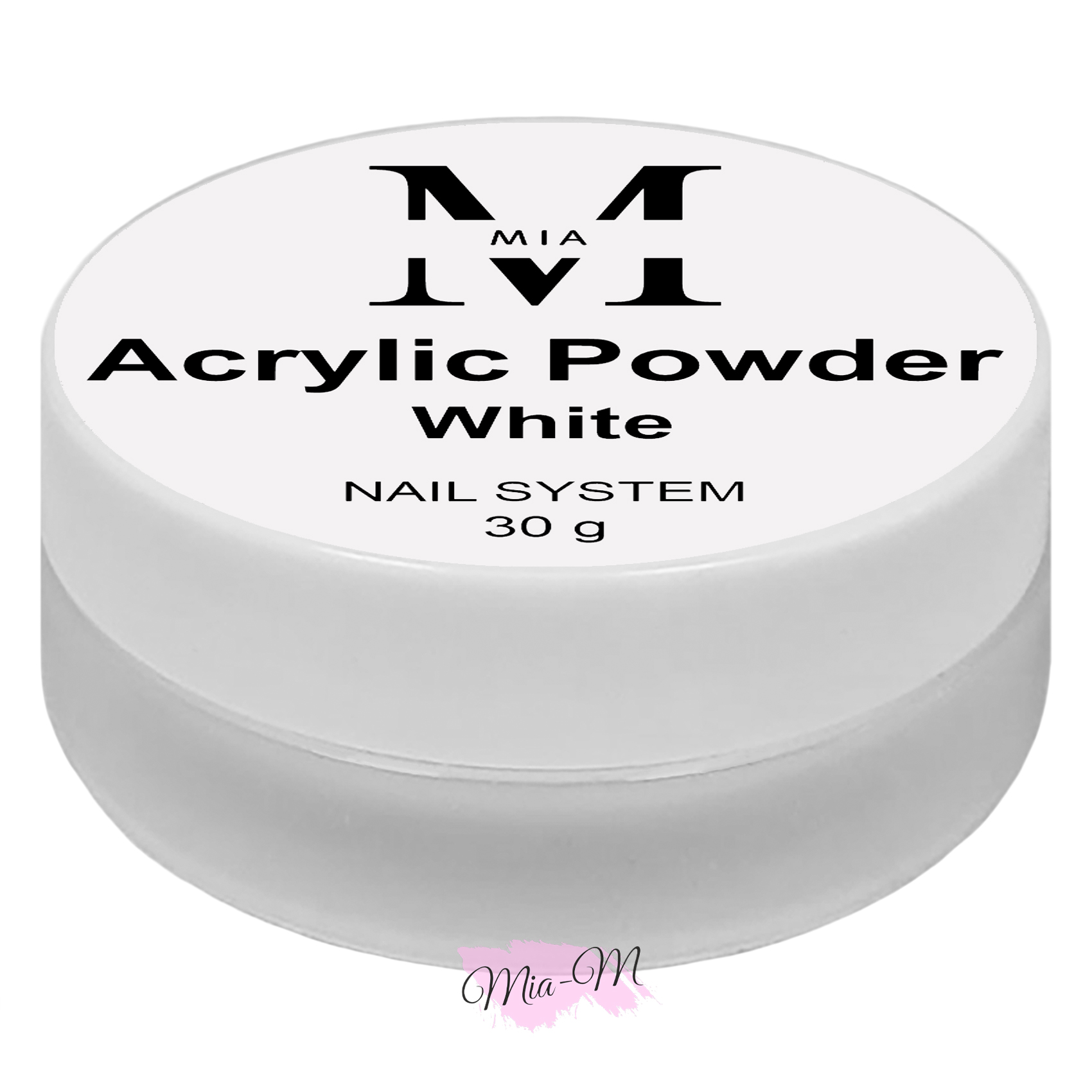 Акриловая пудра для ногтей Mia-M Acrylic Powder White белая, 30 г