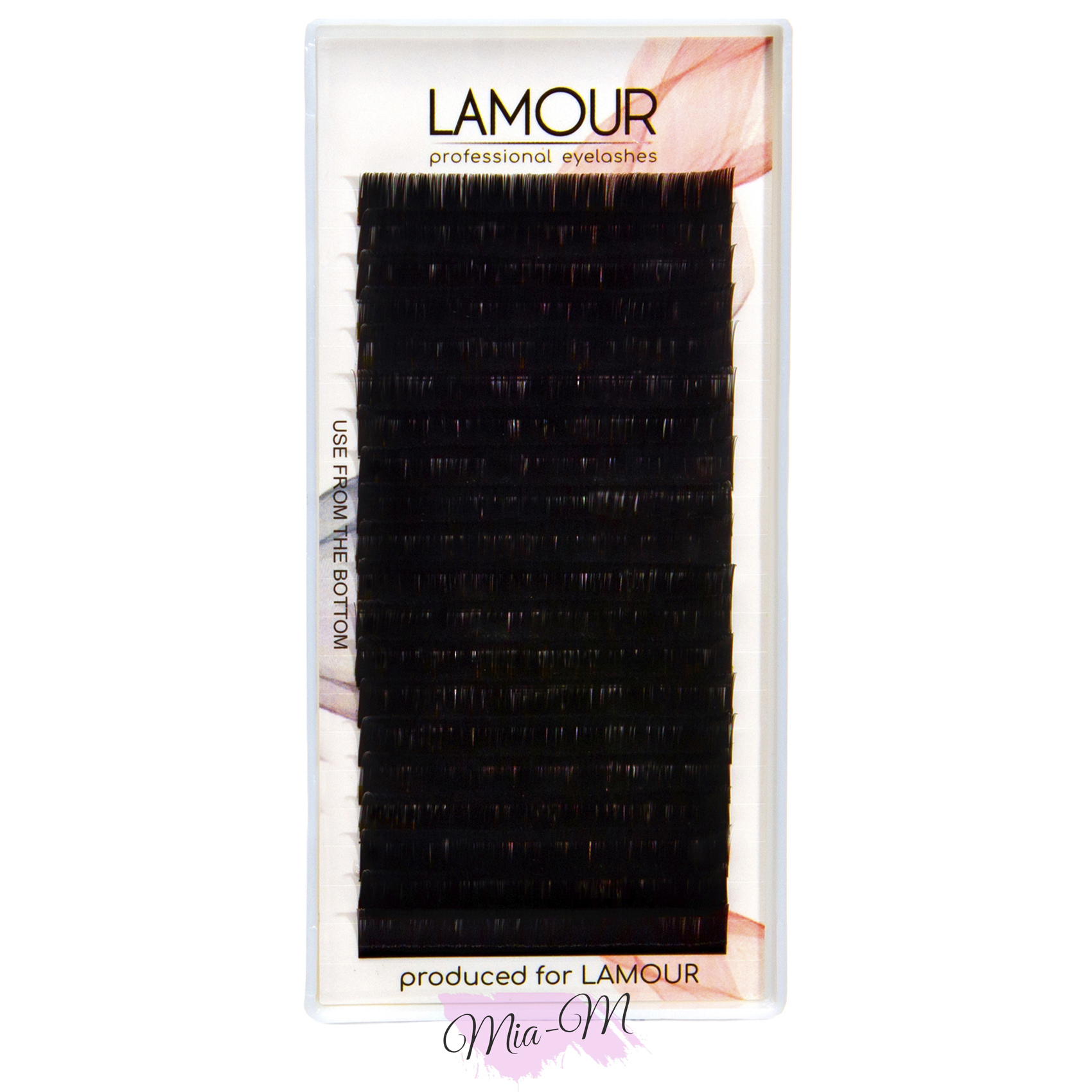 Ресницы для наращивания Lamour черные 0.10 D 14 мм