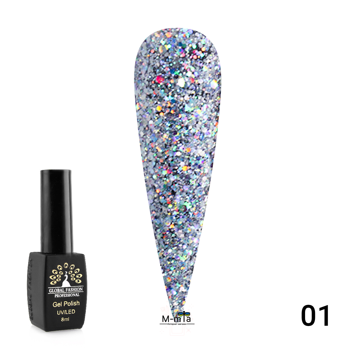 Гель лак Global Fashion Diamond ball № 1