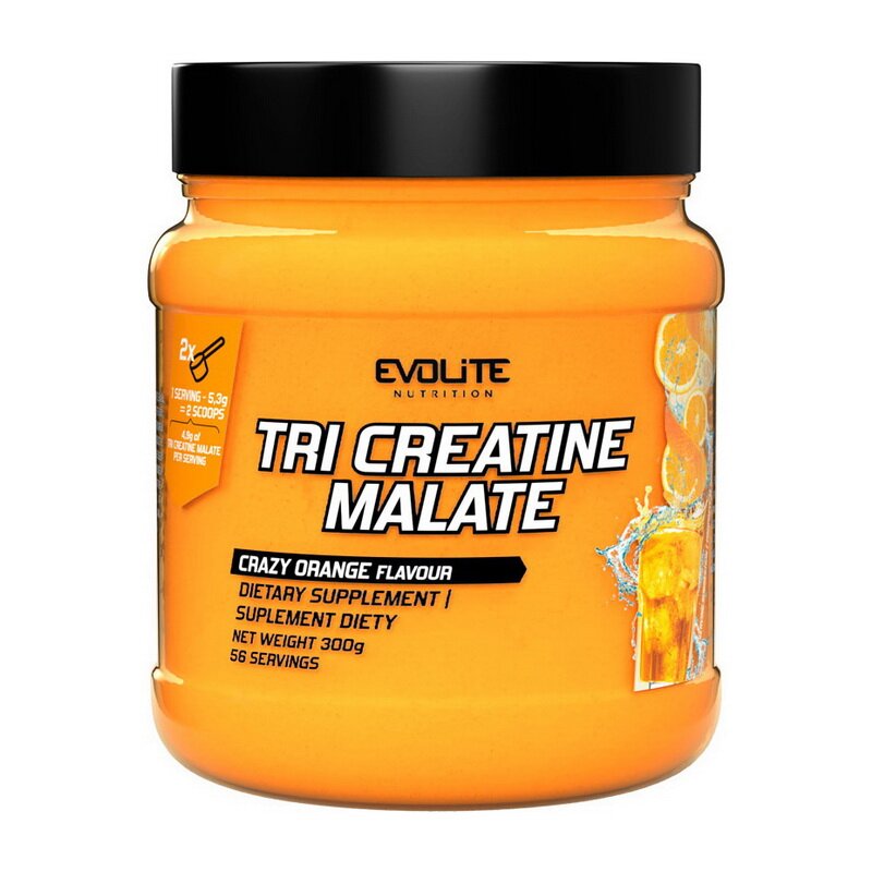 Креатин Evolite Nutrition Tri Creatine Malate, 300 грам Апельсин