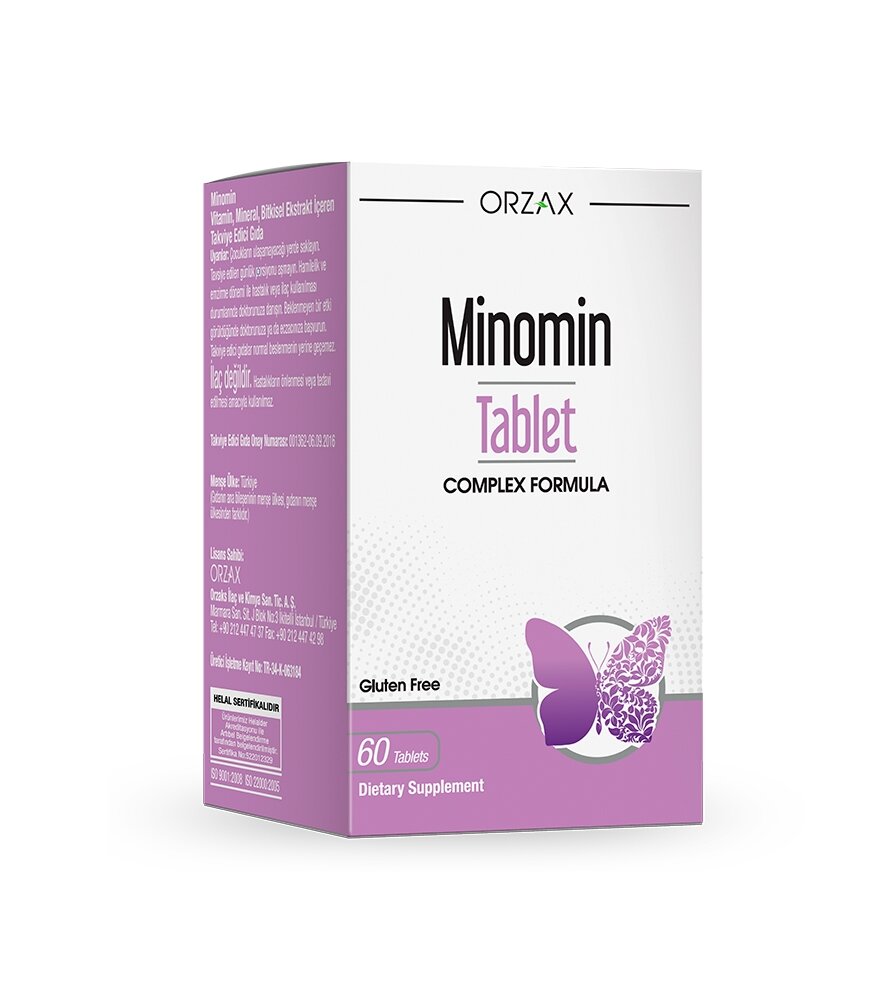 Вітаміни та мінерали Orzax Minomin, 60 таблеток