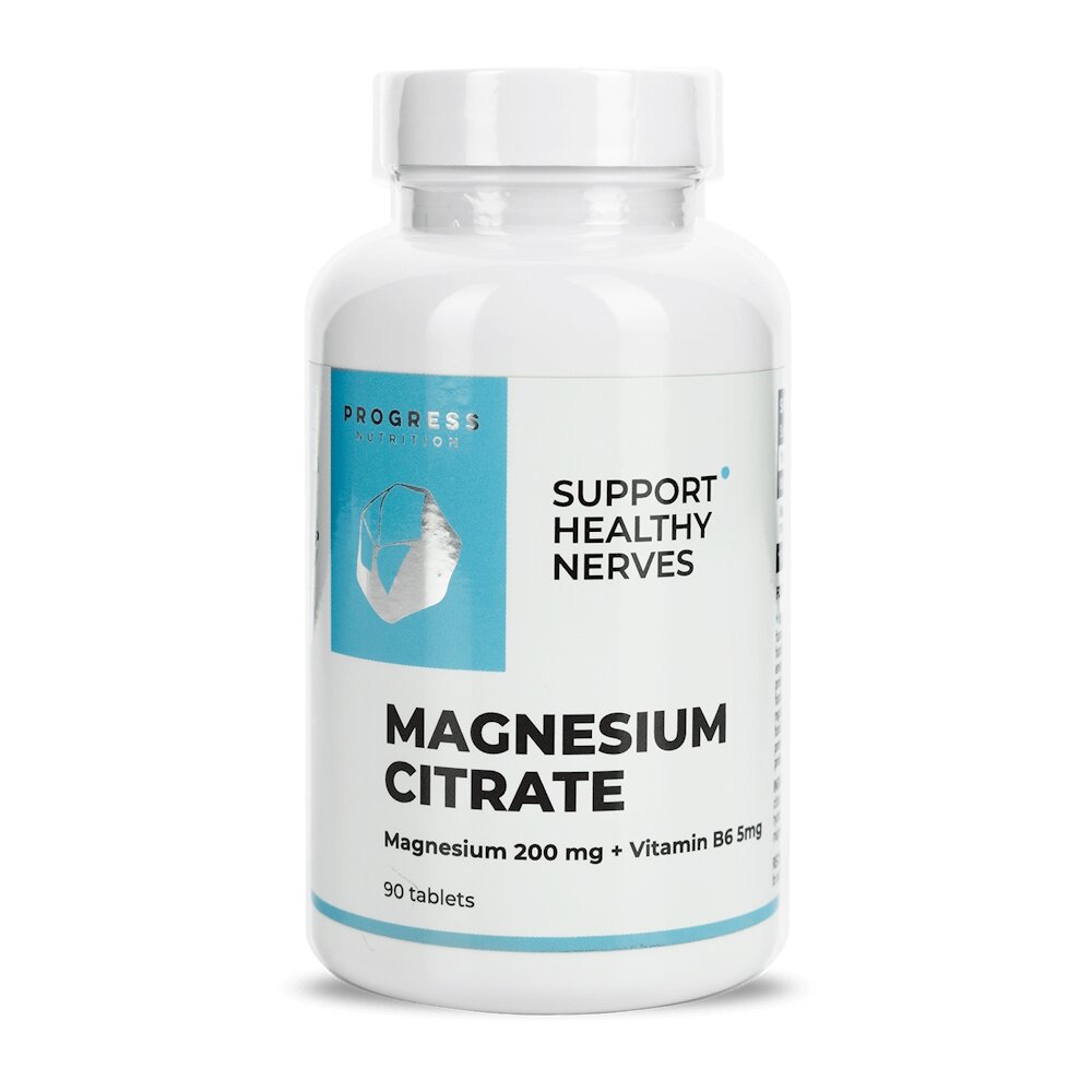 Вітаміни та мінерали Progress Nutrition Magnesium Citrate, 90 таблеток