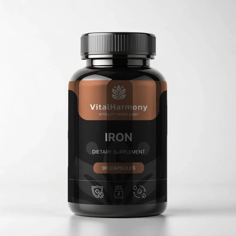 Вітаміни та мінерали VitalHarmony Iron 49 mg, 90 капсул