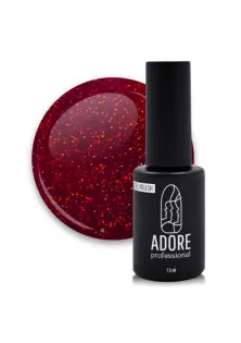 Гель-лак для нігтів насичений червоний з глітером Adore Professional №287 - Desire, 7.5 ml в Україні