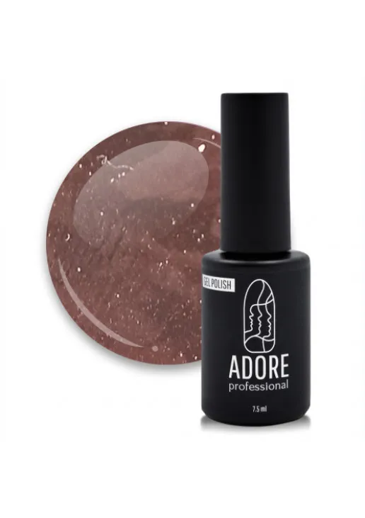 Гель-лак для нігтів темно-шоколадний з мікроблиском Adore Professional №429 - Chocolate, 7.5 ml - фото 1