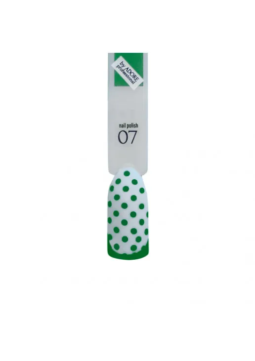 Лак для стемпінгу зелений Adore Professional №7 - Green, 7.5 ml - фото 2