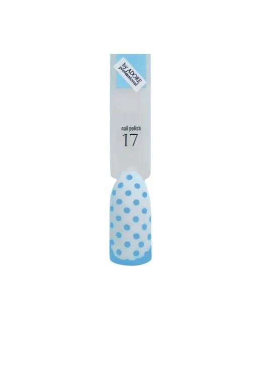 Лак для стемпінгу світло-блакитний Adore Professional №17 - Baby Blue, 7.5 ml - фото 2