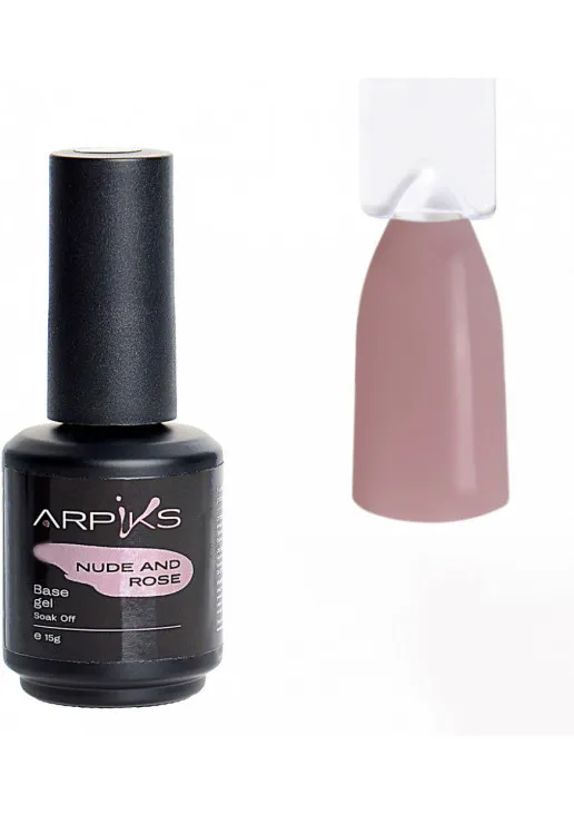 Камуфлююча база для нігтів Nude And Rose Base Gel №6, 15 g - фото 1