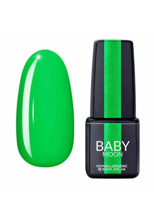 Гель-лак яскраво-зелений неоновий Baby Moon Perfect Neon №12, 6 ml - фото 1