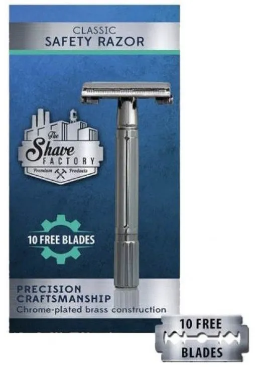 Т-подібний станок для гоління з футляром і лезами Shave Safety Razor - фото 1