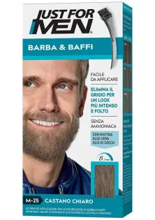 Світло-коричнева камуфлююча фарба для бороди та вусів Mustache & Beard M-25 за ціною 430₴  у категорії Гребінець для бороди