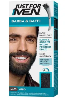 Чорна камуфлююча фарба для бороди та вусів Mustache & Beard M-55 за ціною 430₴  у категорії Одеколон після гоління М'ята