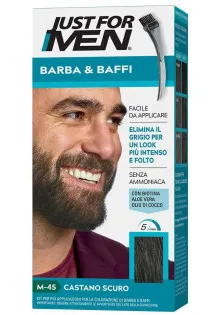 Темно-коричнева камуфлююча фарба для бороди та вусів Mustache & Beard M-45 в Україні