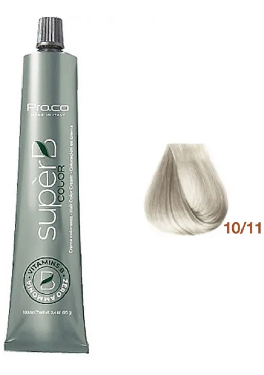 Pro.Co Безаммиачная краска для волос Super B Hair Color Cream 10/11 — цена 250₴ в Украине 