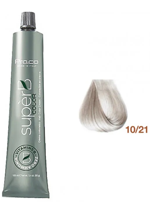 Безаммиачная краска для волос Super B Hair Color Cream 10/21