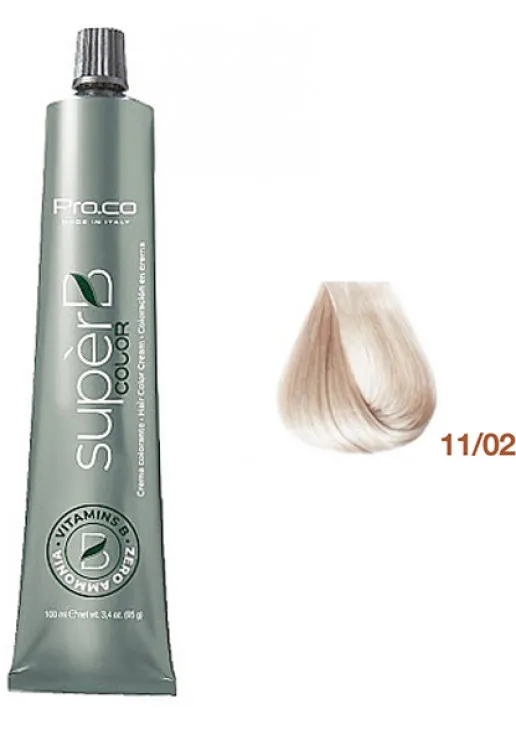Pro.Co Безаміачна фарба для волосся Super B Hair Color Cream 11/02 - фото 1