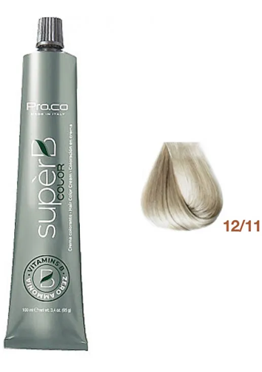 Безаміачна фарба для волосся Super B Hair Color Cream 12/11