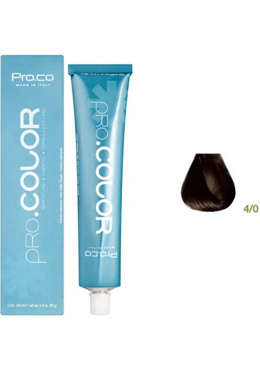 Pro.Co Фарба для волосся Pro.Сolor 4/0 — ціна 226₴ в Україні 