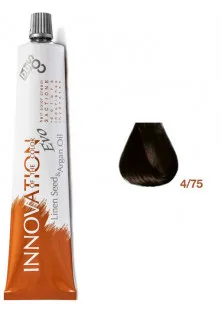 Краска для волос каштановая натуральная шоколадная Innovation Evo 4/75 по цене 334₴  в категории Краска для волос Классификация Профессиональная
