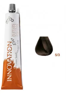Фарба для волосся каштановий світлий золотистий Innovation Evo 5/3 за ціною 375₴  у категорії Засоби для фарбування волосся