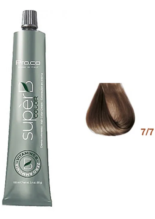 Pro.Co Безаммиачная краска для волос Super B Hair Color Cream 7/7 — цена 250₴ в Украине 