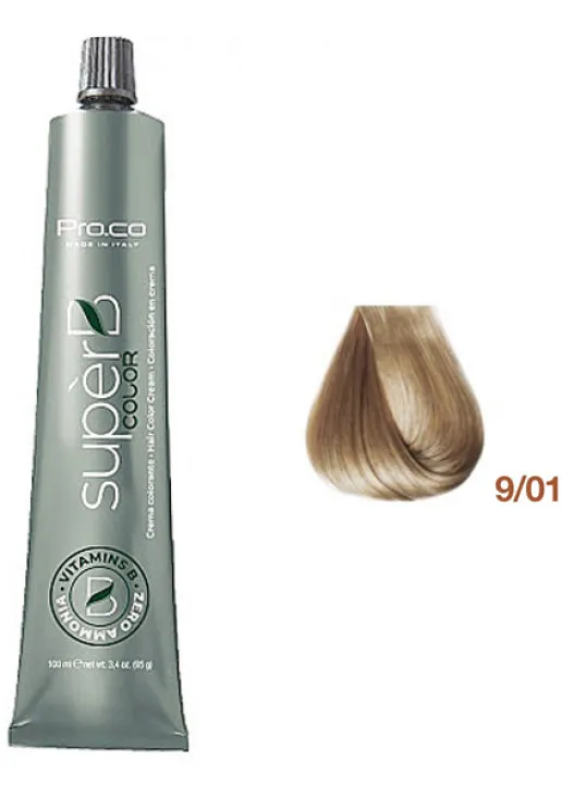 Pro.Co Безаміачна фарба для волосся Super B Hair Color Cream 9/01 — ціна 292₴ в Україні 