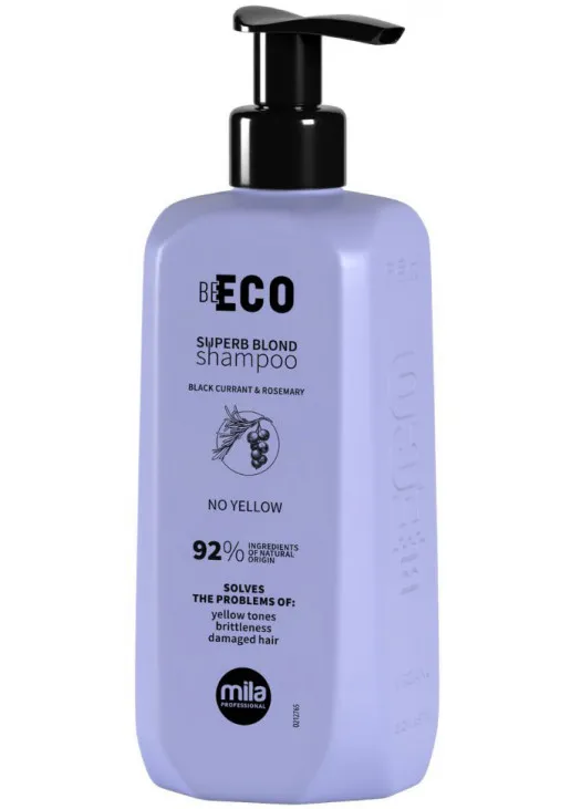 Шампунь для нейтралізації жовтизни волосся Be Eco Superb Blond Shampoo To Neutralize Yellowness - фото 1