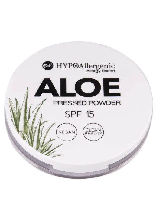 Пудра для обличчя пресована Aloe Pressed Powder Hypoallergenic №01 SPF 15 - фото 1