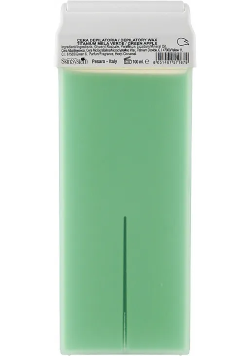 Касетний віск для вікової сухої шкіри Cassete Depilation Wax Green Apple - фото 1