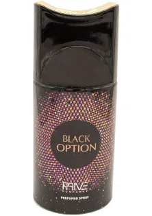Парфюмированный дезодорант с преобладающим древесно-цветочным ароматом Black Option в Украине