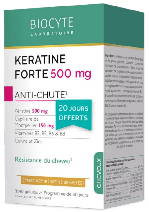 Харчова добавка проти випадання волосся Keratine Forte Anti-Сhute - фото 2