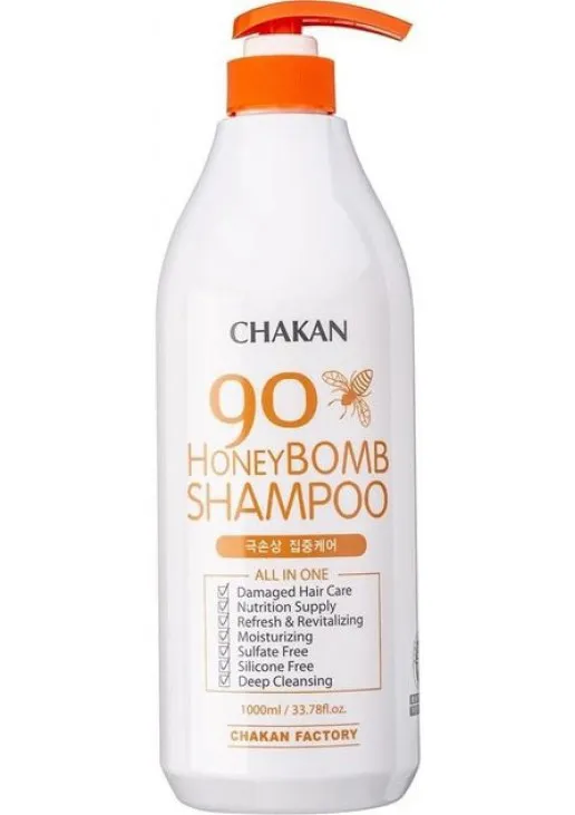 Медовий шампунь Honey Bomb 90% Shampoo - фото 1